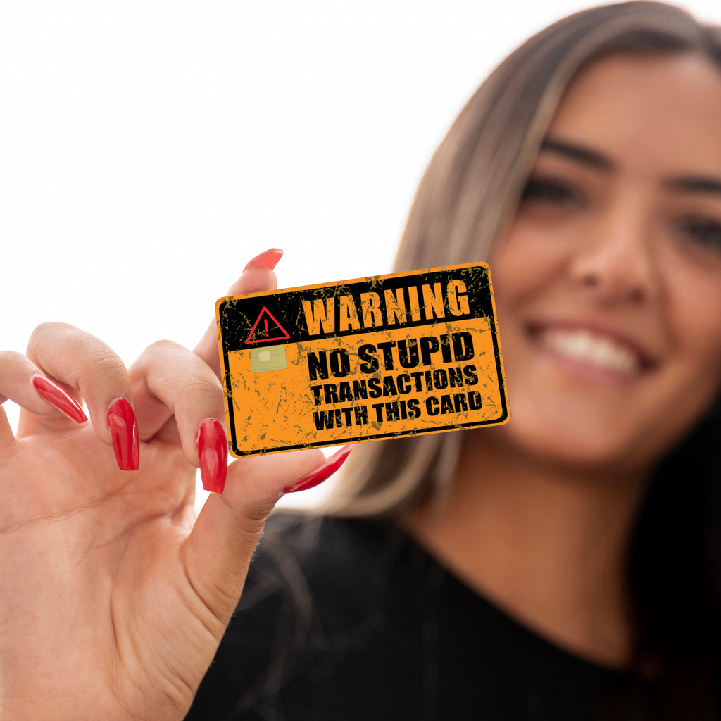 WARNING Card | Premium Sticker