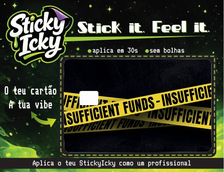 NO FUNDS Card | Molde & Sticker