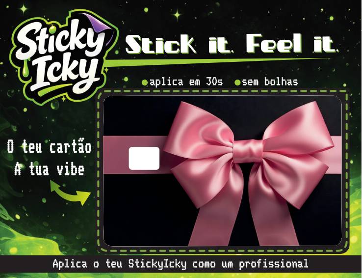 LAÇO ROSA Card | Molde & Sticker