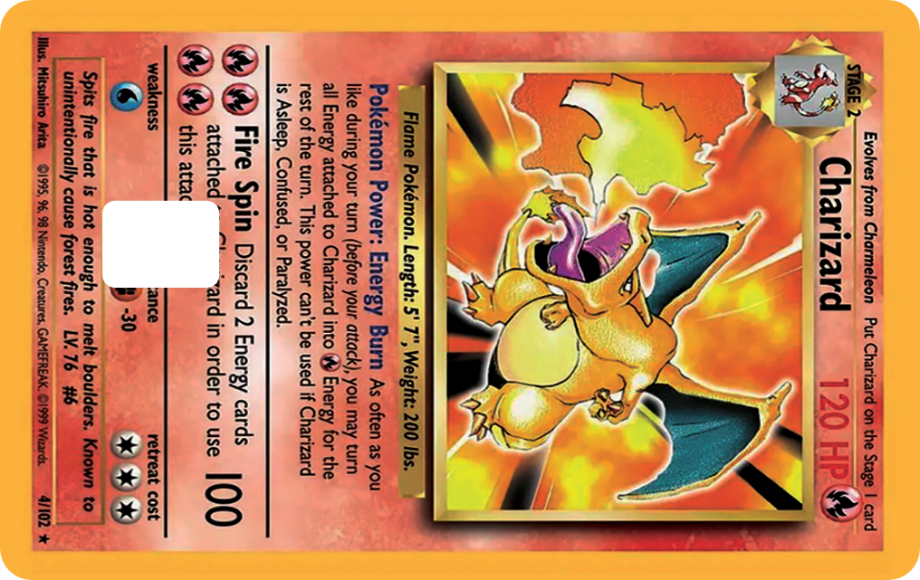 CHARIZARD Card | Premium Sticker