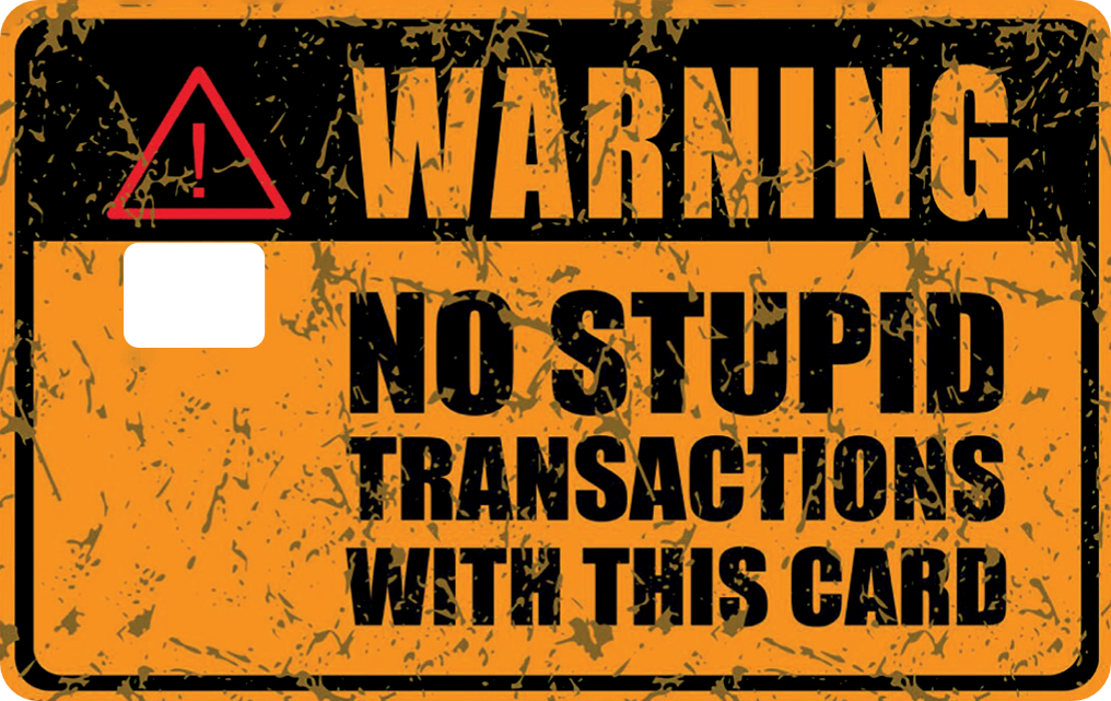 WARNING Card | Premium Sticker