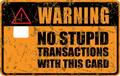 WARNING Card | Premium Sticker